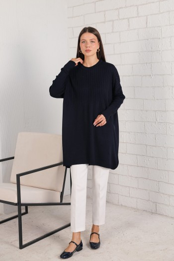 LACİVERT Basic Triko Tunik 70-2172