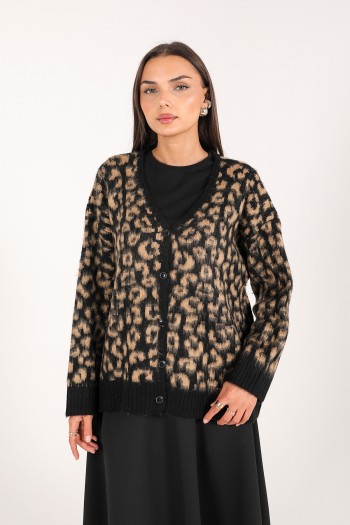 BEJ Leopar Triko Hırka 32-7023