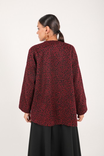 BORDO Leopar Bağlamalı Kap 6-7049